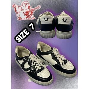 TRUE RELIGION Stasha Sneakers Black & White Women’s Size 7